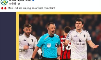 英超裁判“带任务”执法？同一对裁判抢走曼联4分，红魔正式投诉