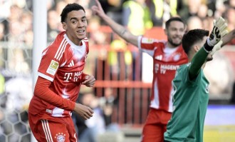 随着穆西亚拉1传1射+拜仁5-0横扫，德甲最新积分榜出炉